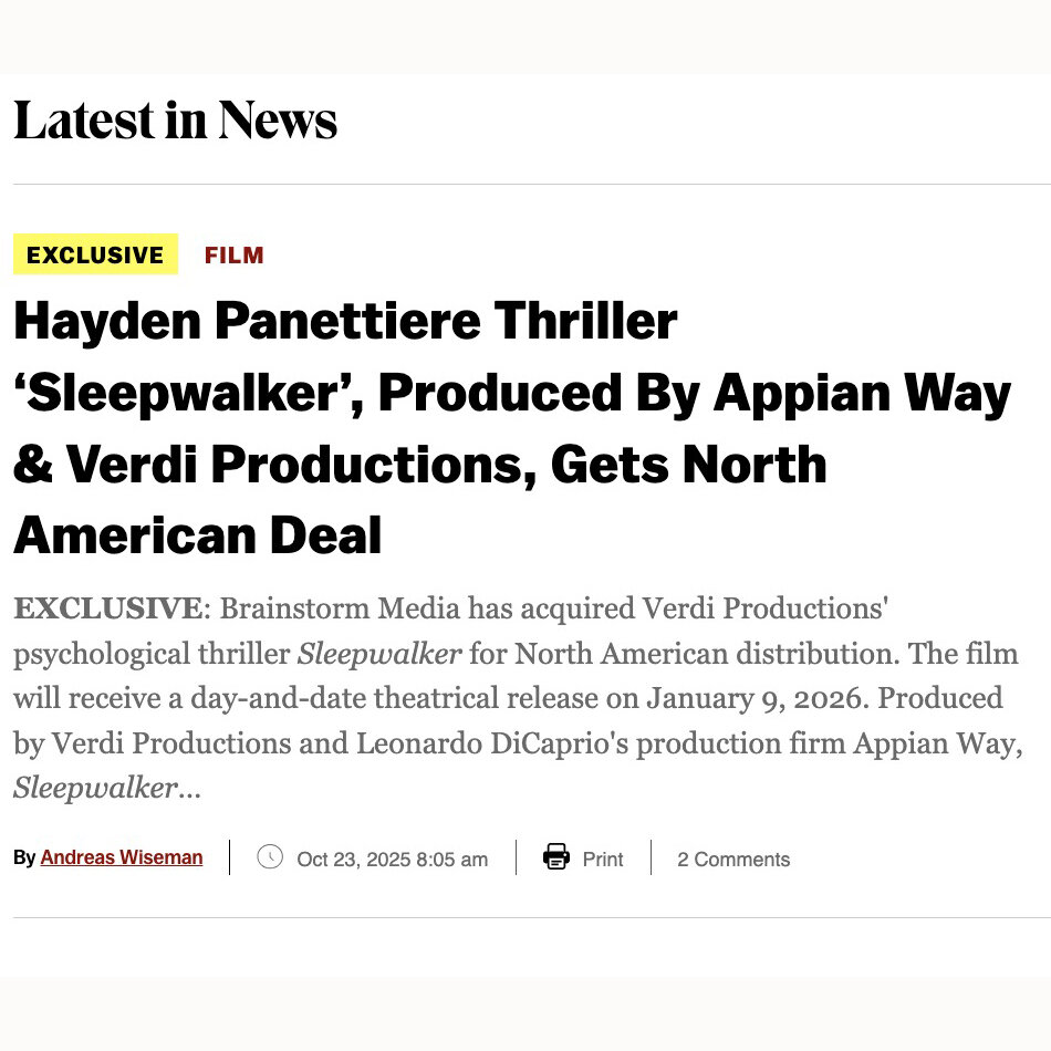 Image of Hayden Panettiere Thriller ‘Sleepwalker’, Produced By Appian Way & Verdi Productions, Gets North American Deal article